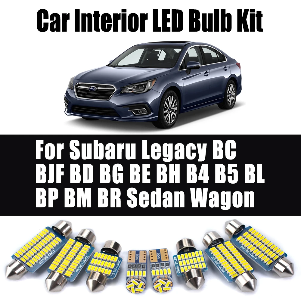 Canbus For Subaru Legacy BC BJF BD BG BE BH B4 B5 BL BP BM BR Sedan Wagon LED Interior Map Dome Trunk License Plate Light Kit