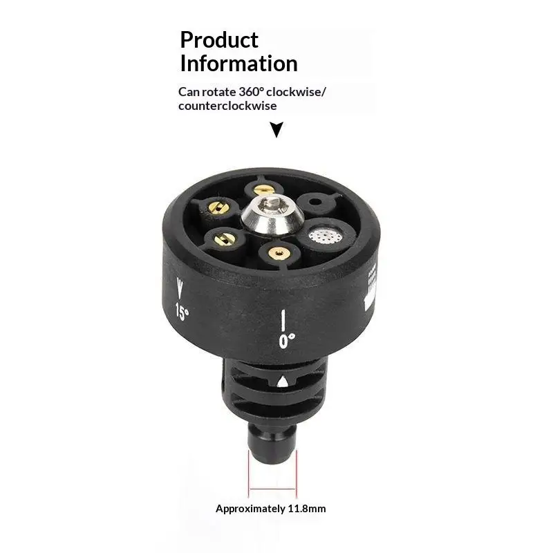 New 6in1 High Pressure Washer Nozzle 1/4Inch Multifunctional Change-Over Nozzle Quick Connect Efficient Washer Nozzle