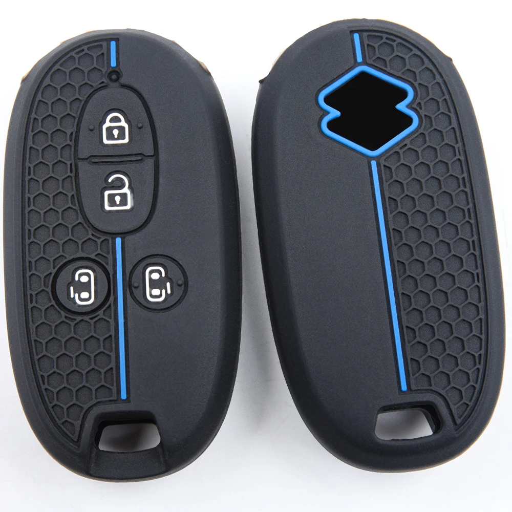 For Suzuki Wagon R Every Hustler Palette Solio Alto Lapin Spacia Silicone Car Key Fob Cover Shock Absorbing Non Slip Precise Fit