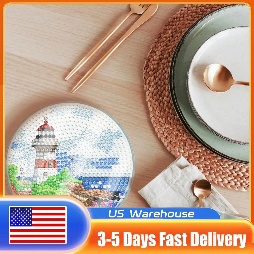 

6PCS Diamond Painting Coasters Kits Special Shape Acrylic Diamond Painting DIY Coaster Washable Diamond Painting Crafts Coaster