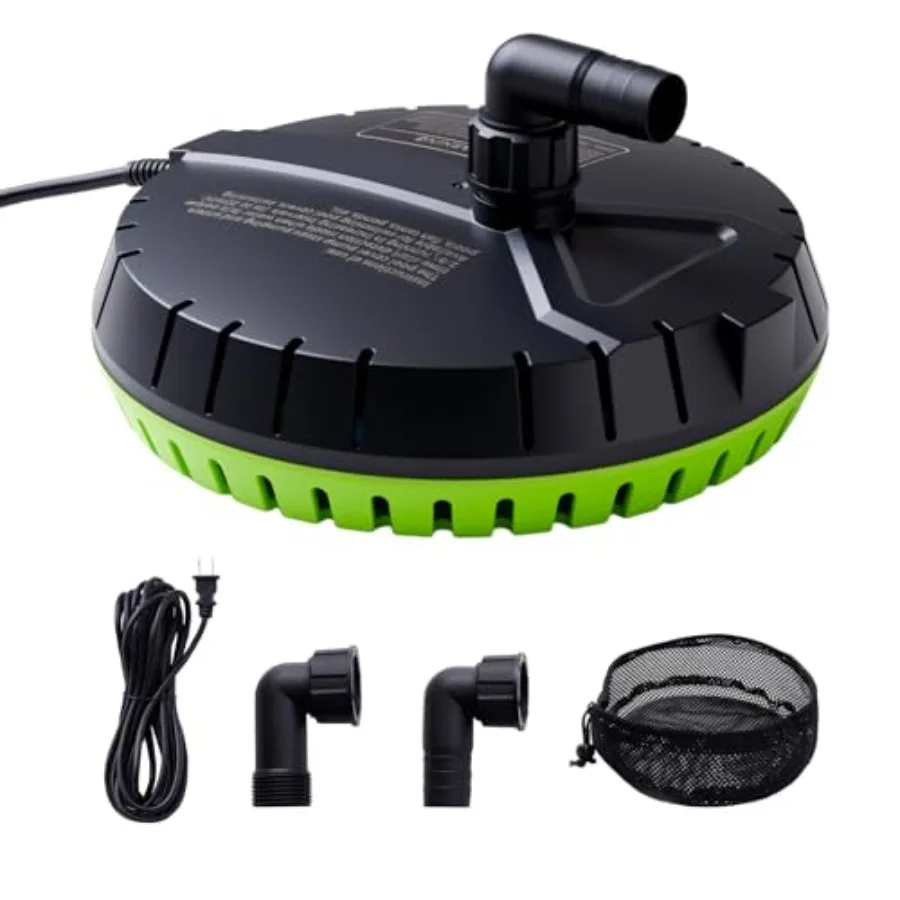 

Automatic Pool Cover Pump, 1500GPH Submersible Sump Pump for Swimming Pool Covers Black ABS Plastic, High-Flow Drainage with 25