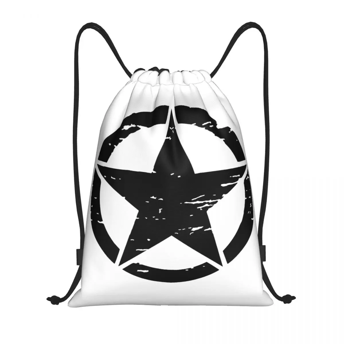 Custom Military Tactical Army Star Drawstring Backpack Bags Men Women Lightweight Gym Sports Sackpack Sacks for Yoga