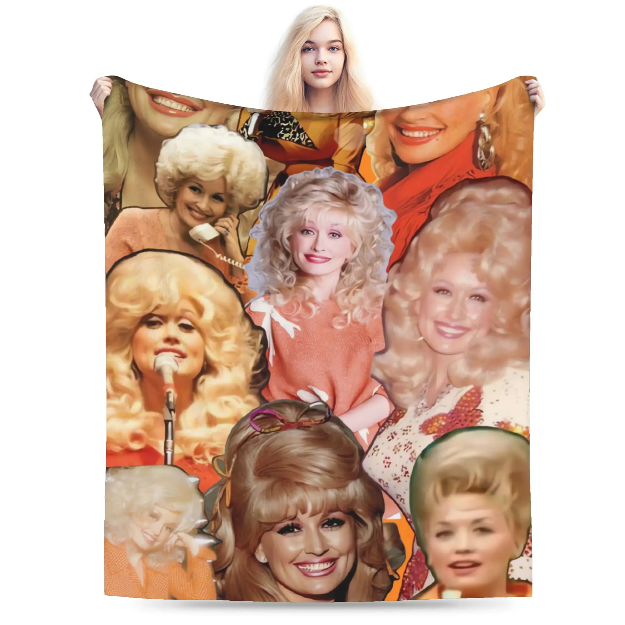 Dollys Partons Warm Blankets Singer Tour Students Plush Throw Blanket Funny Couch Bed Flannel Bedspread Sofa Bed Cover