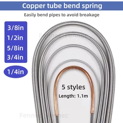 Internal Copper Pipe Bending Spring for Air Condition Steel Manual Pipeline Spring Tube Bending Tool 2/3/4/5/6 Points 6-19mm