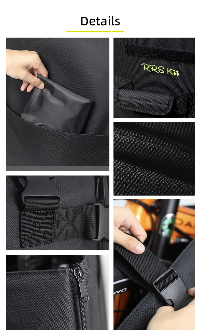RRSKIT Neue Klapp Fahrrad Lagerung Box Für Brompton 14-16 zoll Für Dahon Ruhm 18-22 Zoll fahrrad Klapp Lagerung Staubdicht Tasche – Detail 2