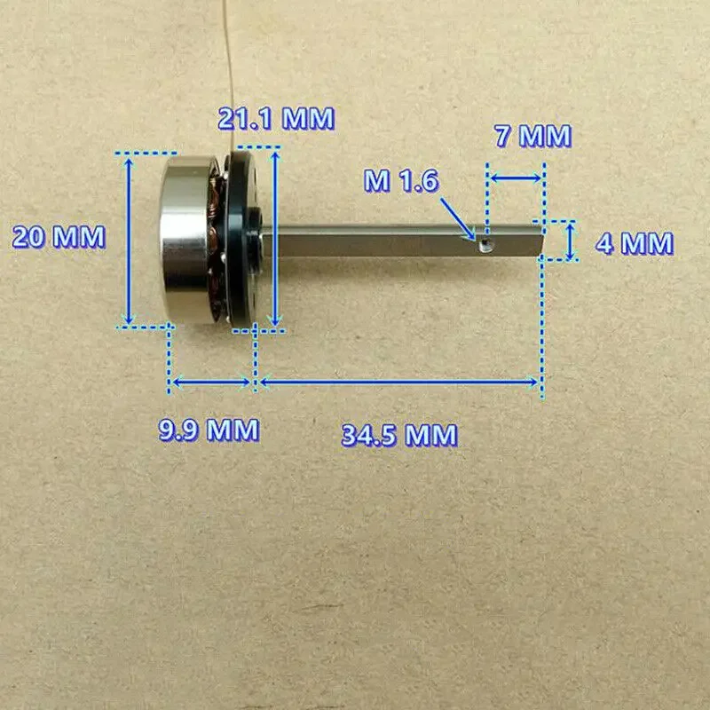 DC 12V Brushless 2010 Motor 28000RPM High Speed Drone PTZ Motor Long Axis Double Ball Bearing 2500KV 1.9 MN.m