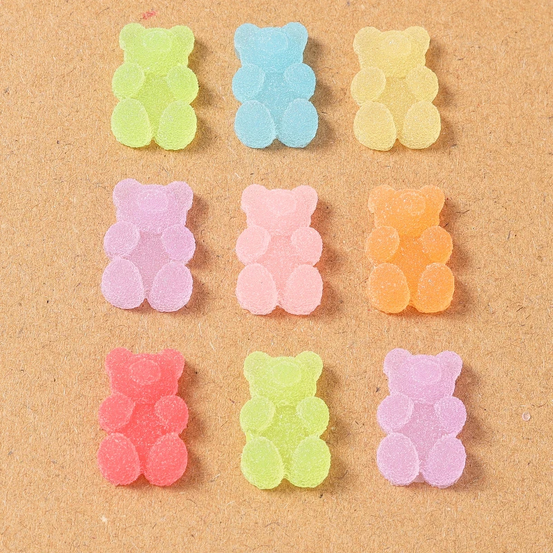 20 stücke 16x11mm Gummibärchen Flat Back Cabochons Sammelalbum für Schmuck machen DIY Kinder Haarnadel Verzierungen Zubehör