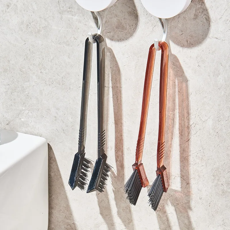 5pcsCrevice Cleaning Brush Dual Head Gap Scrubber For Tile Grout Window Track Bathroom Kitchen Household Dead Corner Tool Set