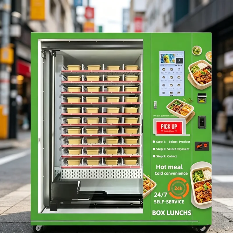 Fully Automatic Hot Food Vending Machine for Business Commercial Hot Meal Vending Machine Lunch Box Vending Machine Custom