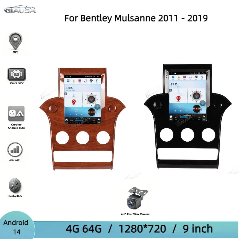 For Bentley Mulsanne Android 14 Car Radio 2011 - 2019 Screen  2 Din Stereo Receiver Autoradio Multimedia Player Gps Navigation