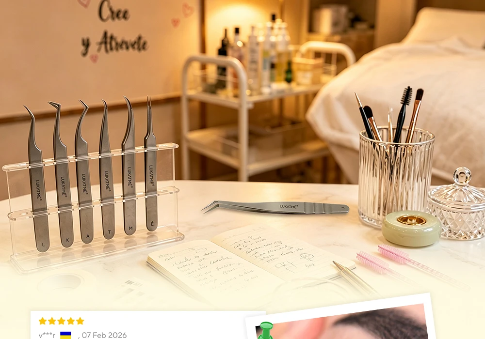 LUKATME U-Form 5D Kleeblatt Wimpernverlängerungen, vorgefertigte Fächer, Schwarz C/D/M Curl, weiche, flauschige, dreidimensionale Wimpern 7-15mm für den Salon – Detail 12