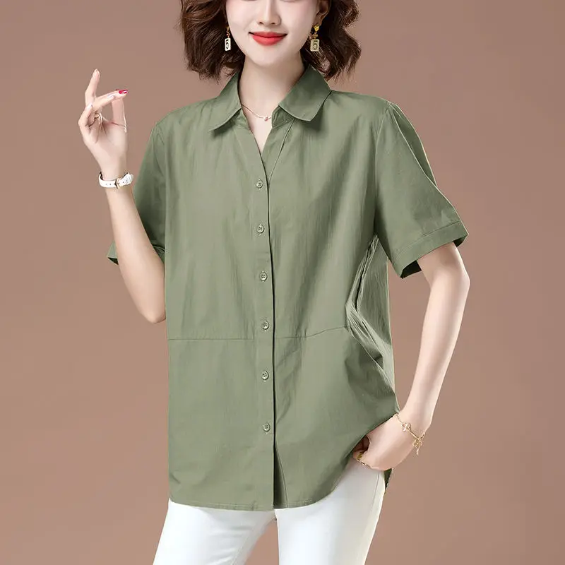 

Летний топ свободного кроя для женщин среднего возраста, скрывающий живот, модный и удобный