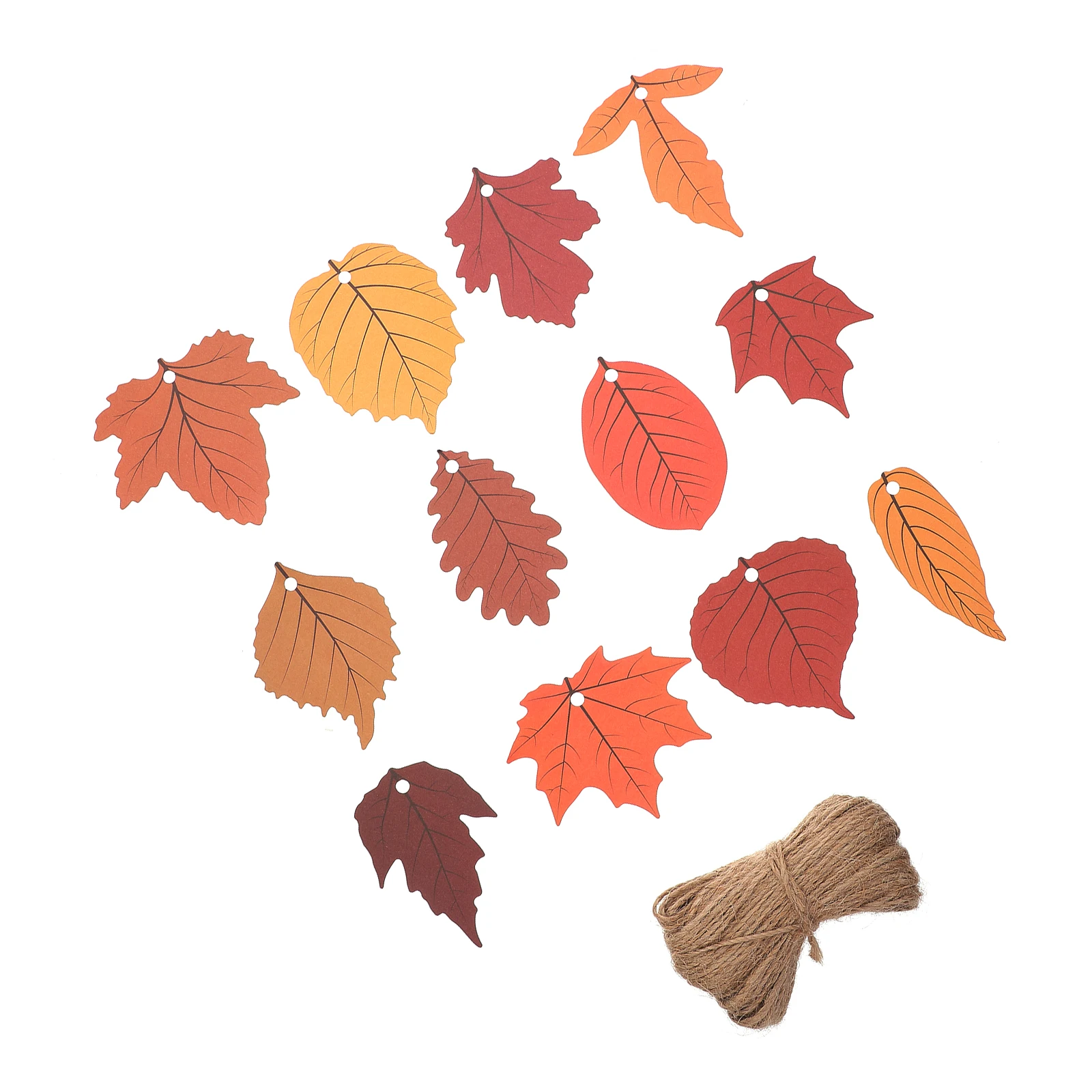 120 قطعة علامة هدية ورق الحرف أوراق وهمية لعيد الشكر ديكور حفلات الهالوين محاكاة مابل ليف معلقة حلية اصطناعية