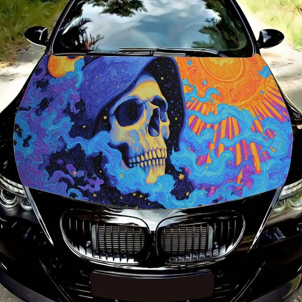 

Reaper in Cosmic Smoke,Car Hood Decal, Self-Adhesive Waterproof PVC Car hood Sticker,Car Decoration Scratch Resistant Sticker Pr