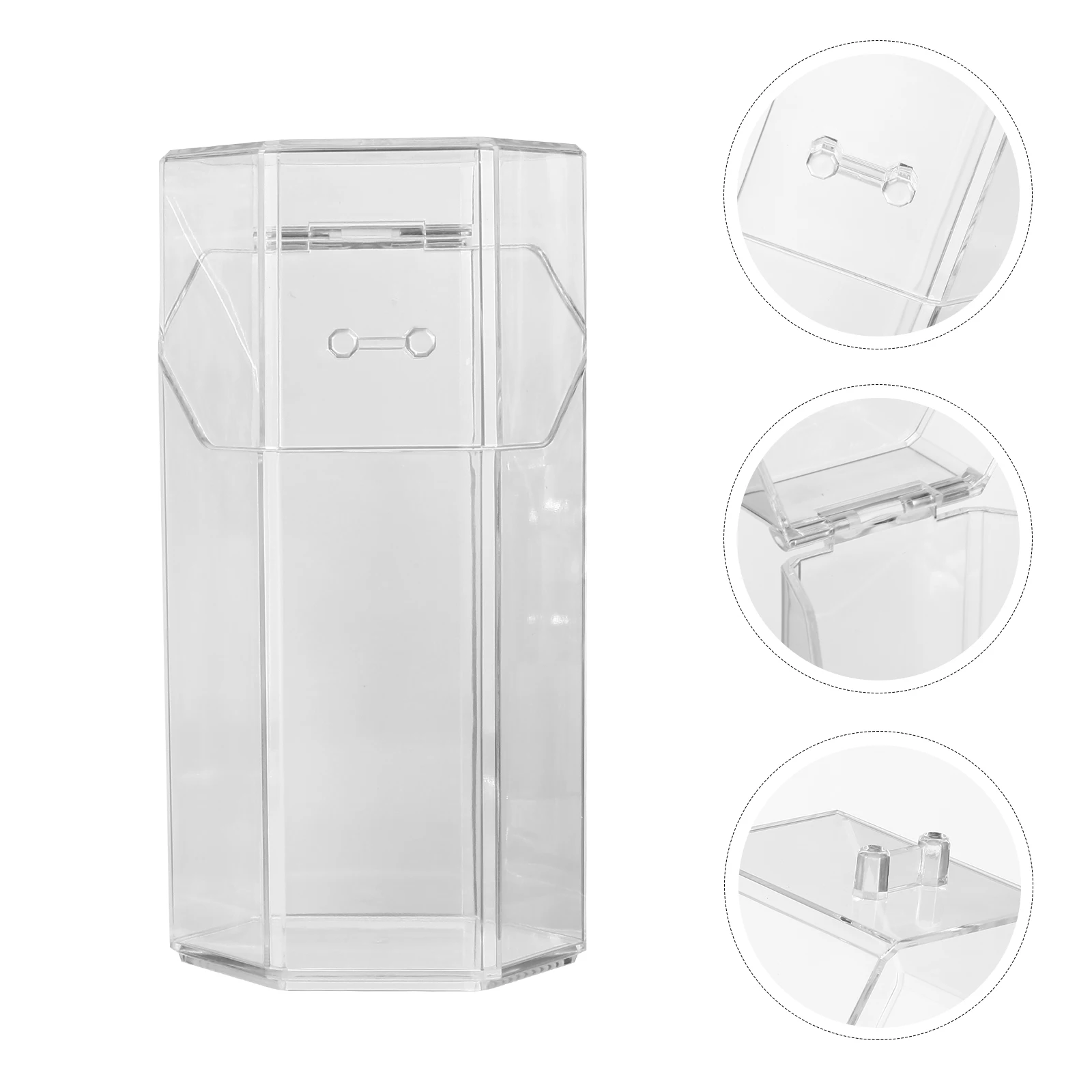

2pcs Transparent Makeup Brush Tube Waterproof Cosmetics Holder Durable Makeup Storage Bucket Clear Container Tools