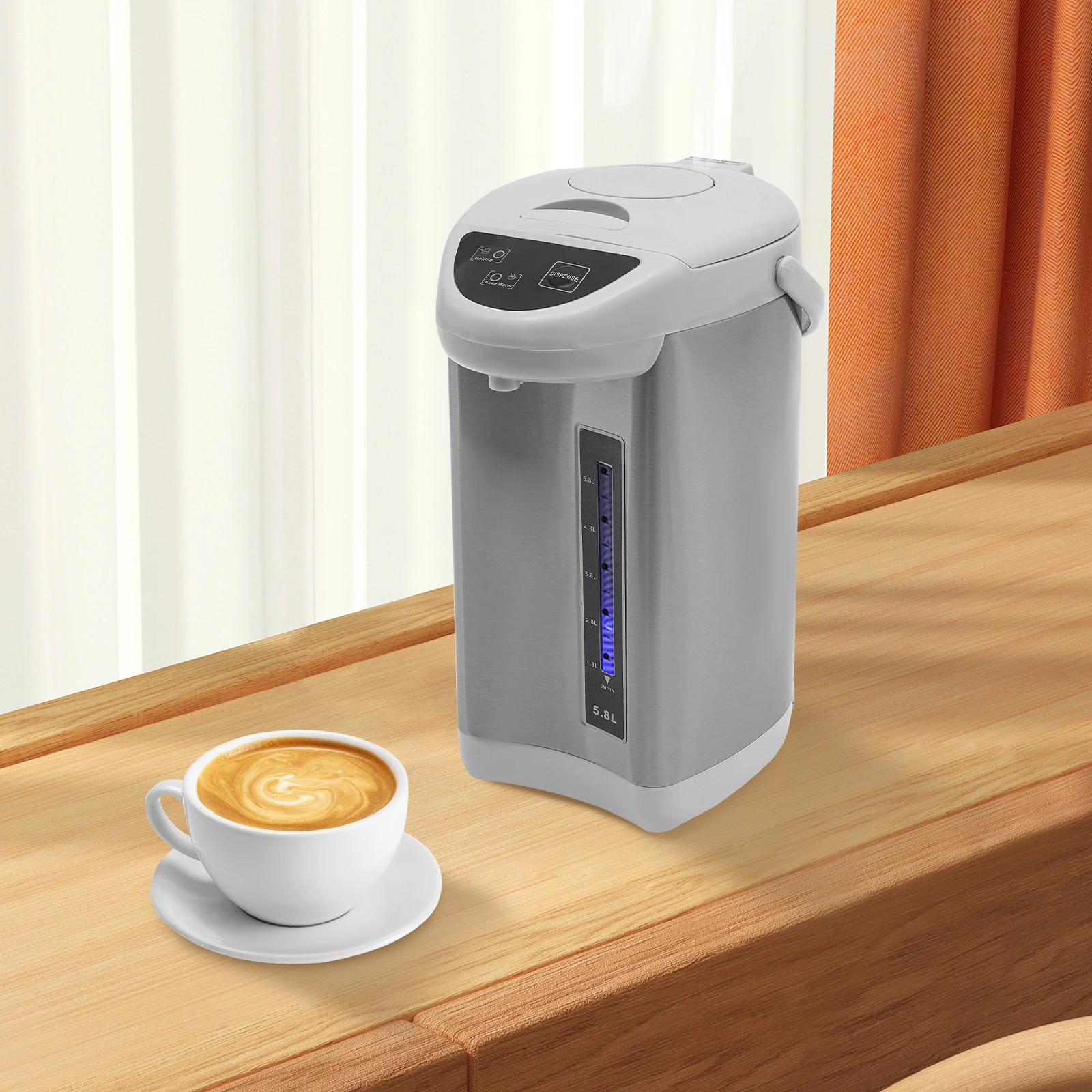 

Large-Capacity Water Boiler & Warmer 304 Stainless Steel Removable Water Tank 4L Electric Kettle for Tea and Coffee