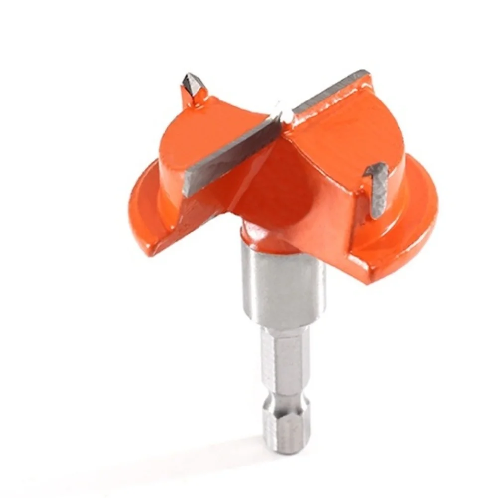 1pc 35mm Short Two Edge Woodworking Hole Cutting Tool Alloy Blade Hex Shank Drill For Furniture Making Accessories