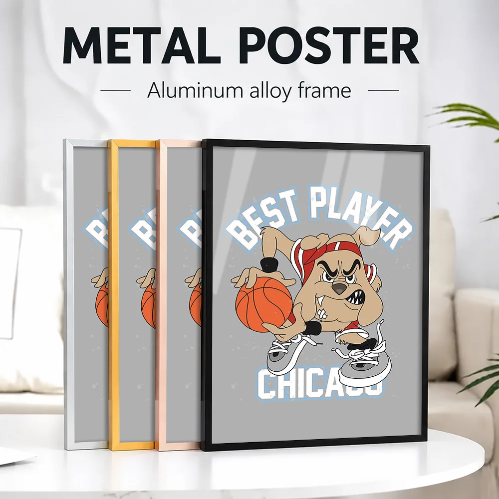 Dog Sport Framed Metal Print Customized Photo Victory Celebration Style Wall Art For Living Room And Bedroom Housewarming Gift