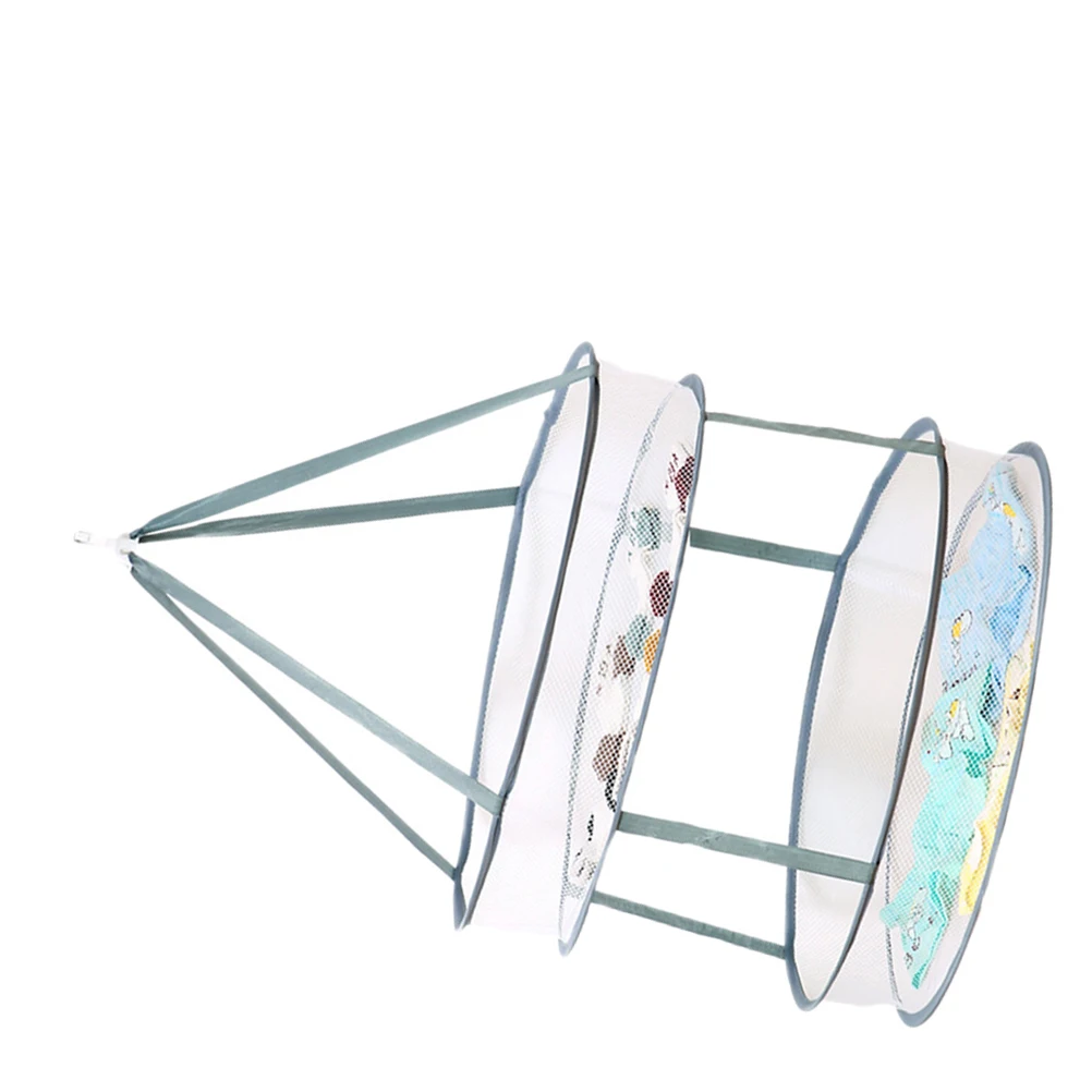 

Clothes Net Foldable Hanging Mesh Basket Dryer Double-layer Laundry Hanger Large
