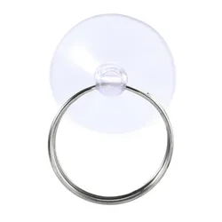 Useful High Quality Hot New Suction Cups Tile 45mm Bathroom Clear Hanging Hook PVC Pads Plastic With Ring 25mm