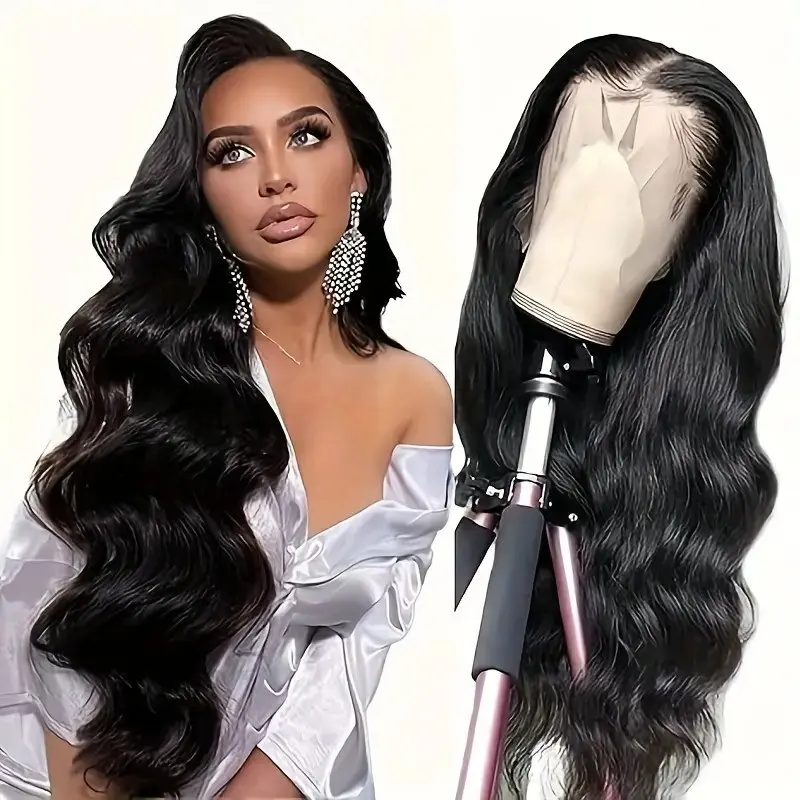 Rosabeauty 13X6 HD Transparent Body Wave Lace Frontal Wig 13X4 HD Front Human Hair 5X5 Glueless  Water Wave Wig 250% Density