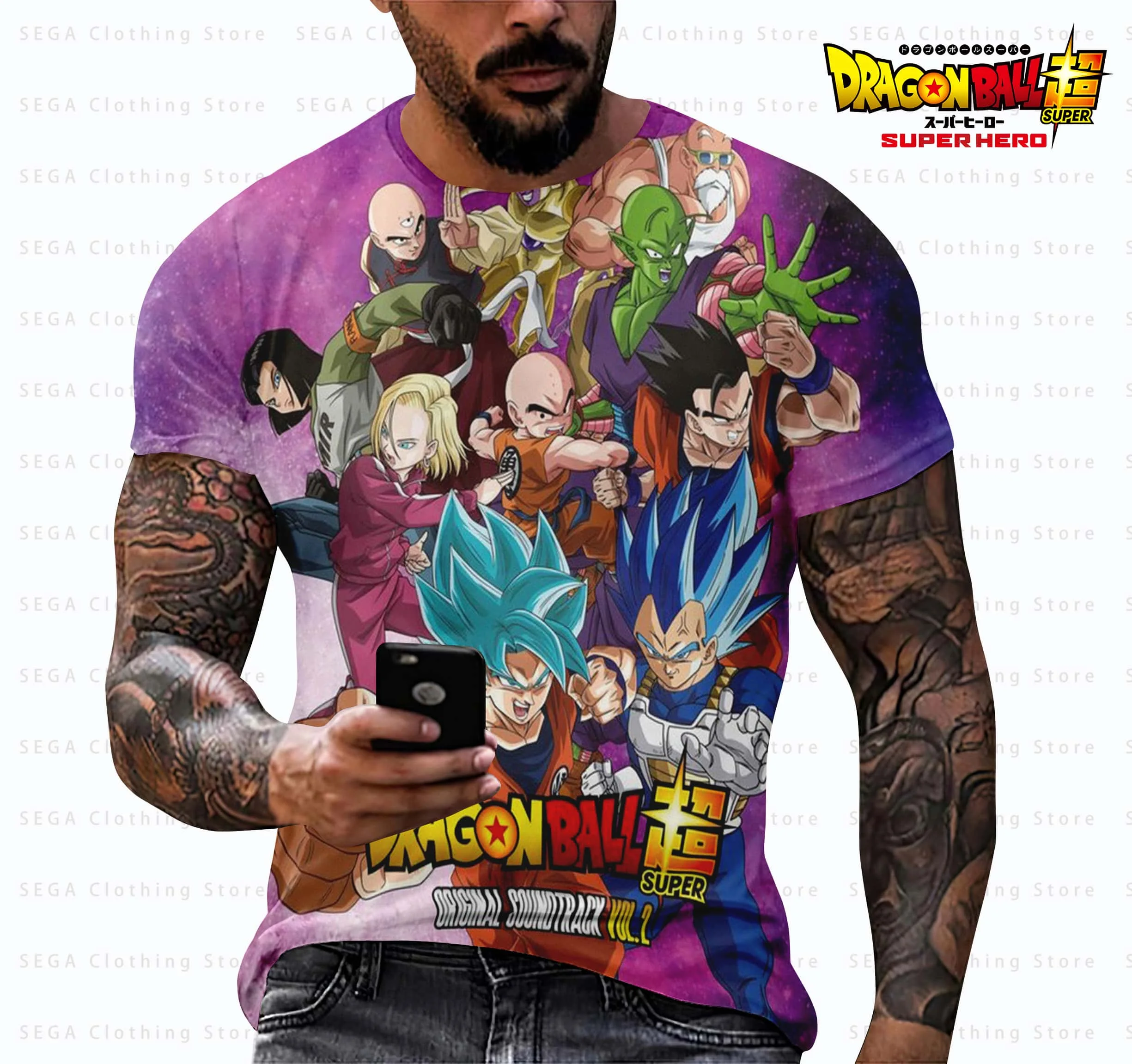 

Dragon Ball Z 110-6XL T-shirt Men Men's Y2k Harajuku Style Shirts 2023 Clothing Anime Goku Streetwear Tops T-shirts Children's