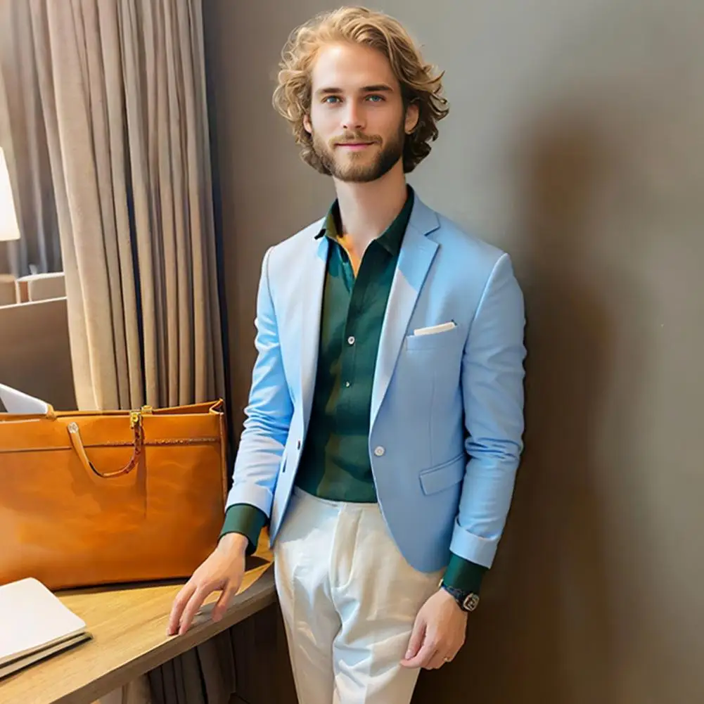 

Men's Slim Fit 2-Piece Wedding Suit Set Fashion Tuxedo Blazer Jacket with Vest And Pants Single Breasted Elegant Men's Ensemble