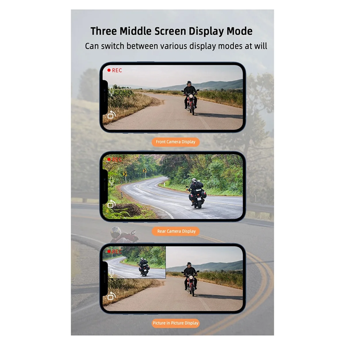 

A38M Motorcycle Camera WiFi No Screen Ultra HD 2K + 2K GPS Motocycle DVR 1440P Dual Lens Waterproof Moto Dash Cam Recorder