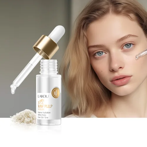 Imagen 1 del producto 17ml Esencias de arroz blanco Cuidado de la piel Sueros faciales hidratantes Sueros faciales profundamente hidratantes para mujer