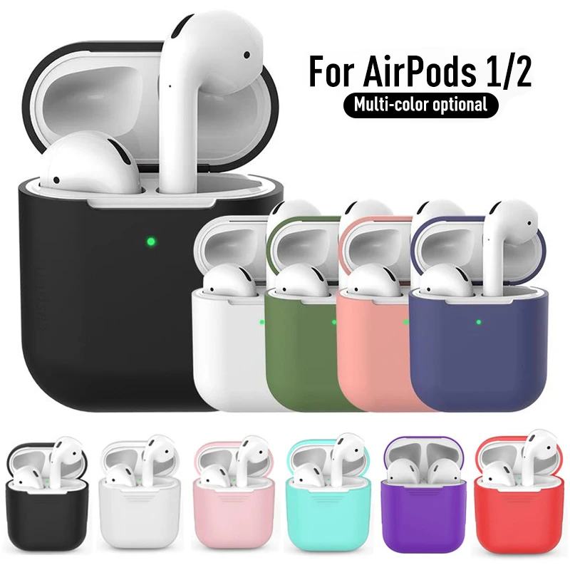 Kopfhörer Cases Für Apple Airpods 2 1 Silikon Abdeckung Drahtlose Bluetooth Kopfhörer Luft Schoten 2 Tasche Schutzhülle Für AirPods 1 fall