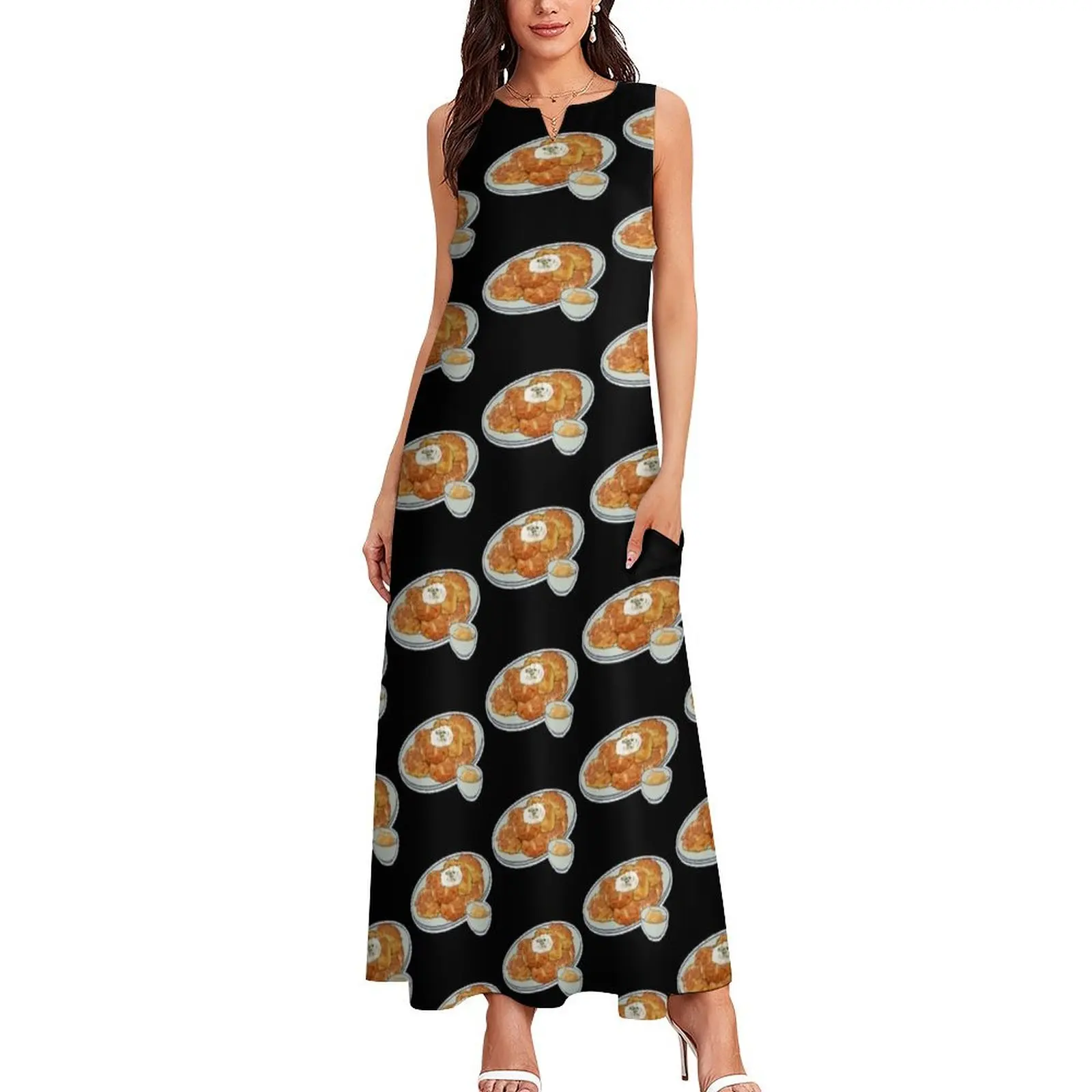 Latkes - Jewish Food for Hanukkah Long Dress clothing women summer 2025 loose women's dress