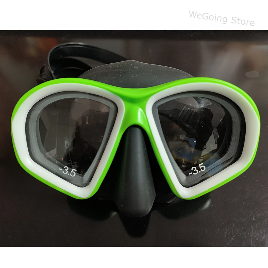 Low Volume Optical Scuba Diving Mask Nearsight Customize Prescription Glass Diving Glasses Power Range from -1.5 to -6.0