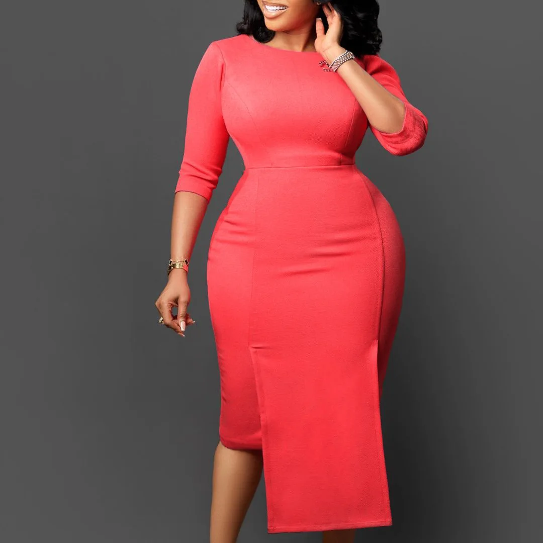

Women's new fashion temperament Tongle OL office hip-wrapped African dress temperament sexy high-end business clothing