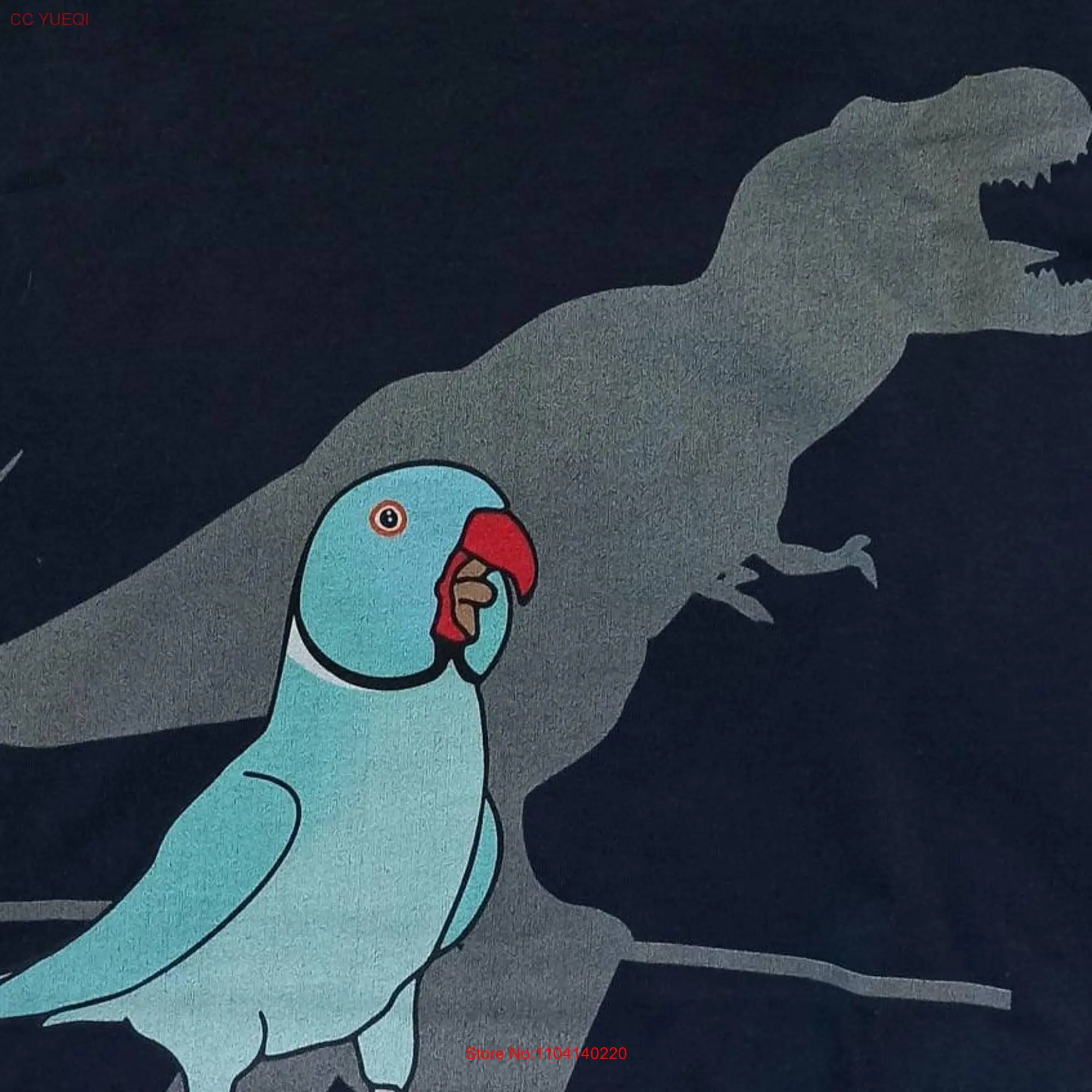 T rex Blue Indian Ringneck Shirt Parrot lover Birb memes clothes Bird owner clothing ParakeeT long or short sleeves