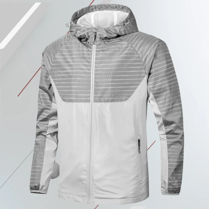 Man Windbreaker Jacket Autumn Outdoor Hooded Sports Windbreak Run Jackets For Men