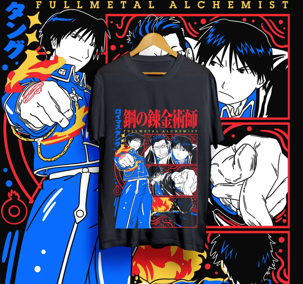 

Fullmetal Alchemist T-Shirt Roy Mustang Lust FMA Anime Girl Gifts Shirt All Size