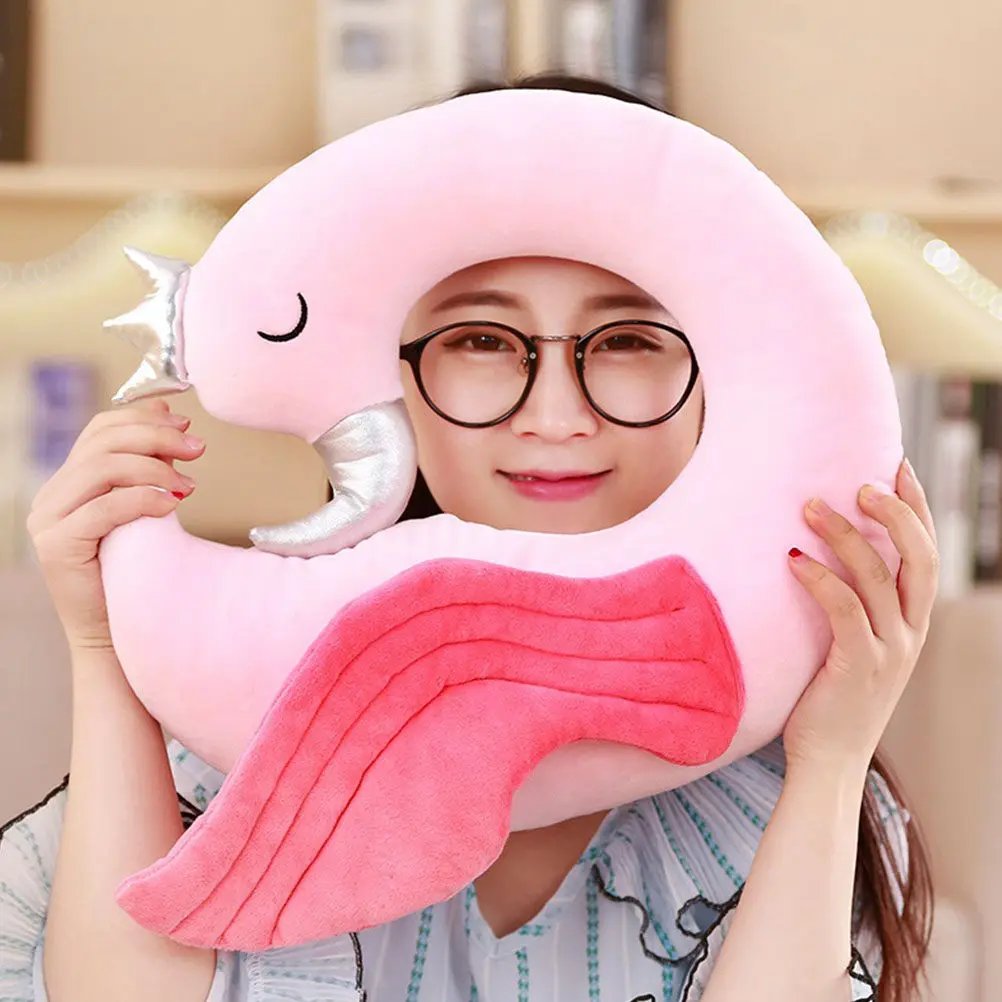 

Мягкая и удобная U-образная подушка для шеи с мультяшным дизайном, портативная дорожная подушка для сна с поддержкой шейного отдела позвоночника