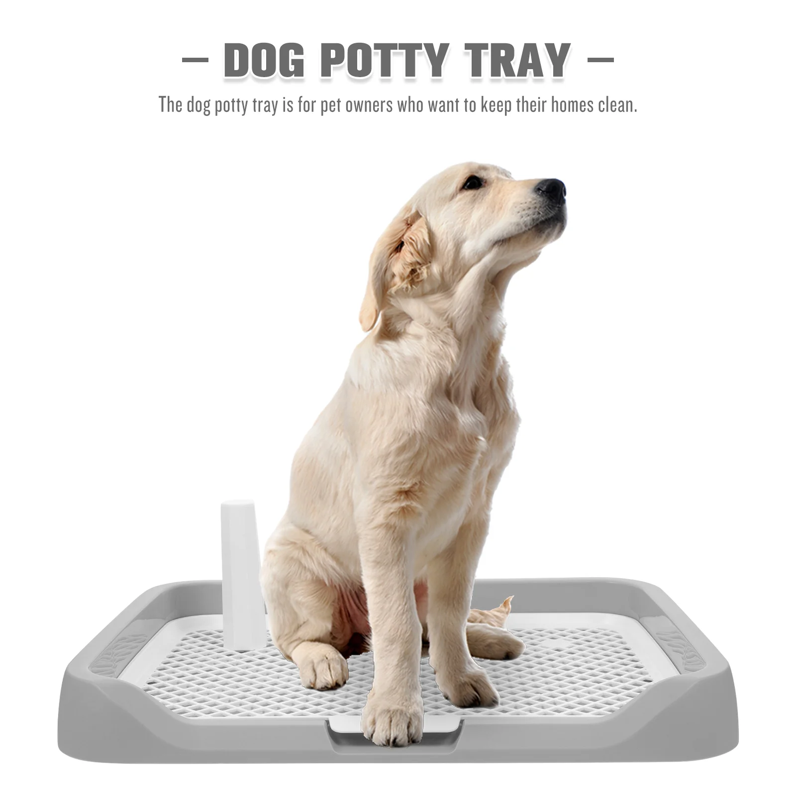 Lavabo para caca de inodoro para perros, orinal interior, bandeja para orinal, sartén de entrenamiento para mascotas, soporte para almohadilla para orinar para cachorros y mascotas