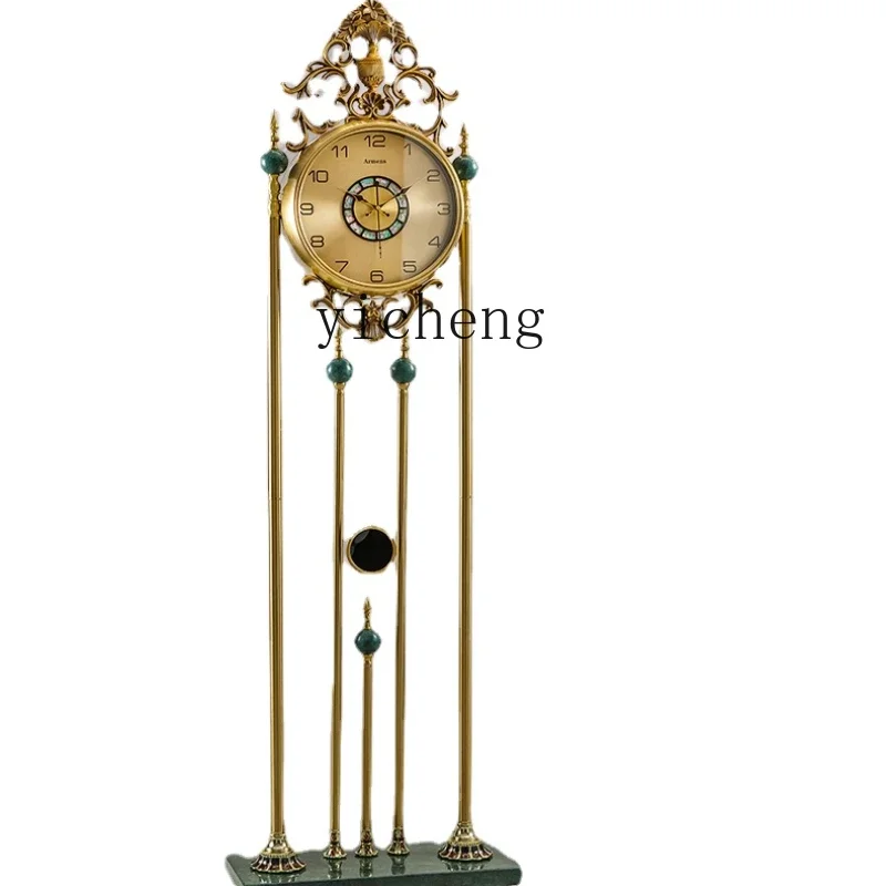 

ZC the Grandfather Clock Living Room Sofa Edge Side Vertical Large Clock Floor Decoration Ornaments