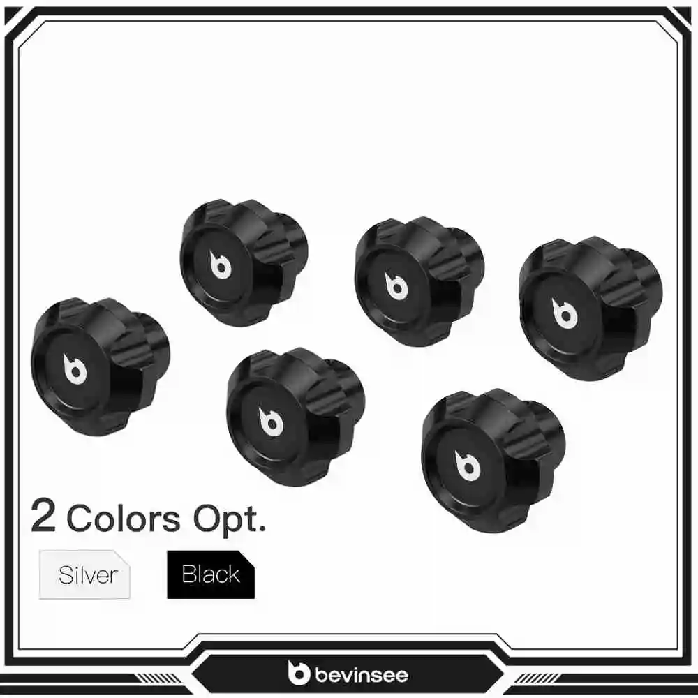 

BEVINSEE 6pcs Aluminum Dash Knob Kit for Jeep CJ5 CJ7 CJ8 1976-1986