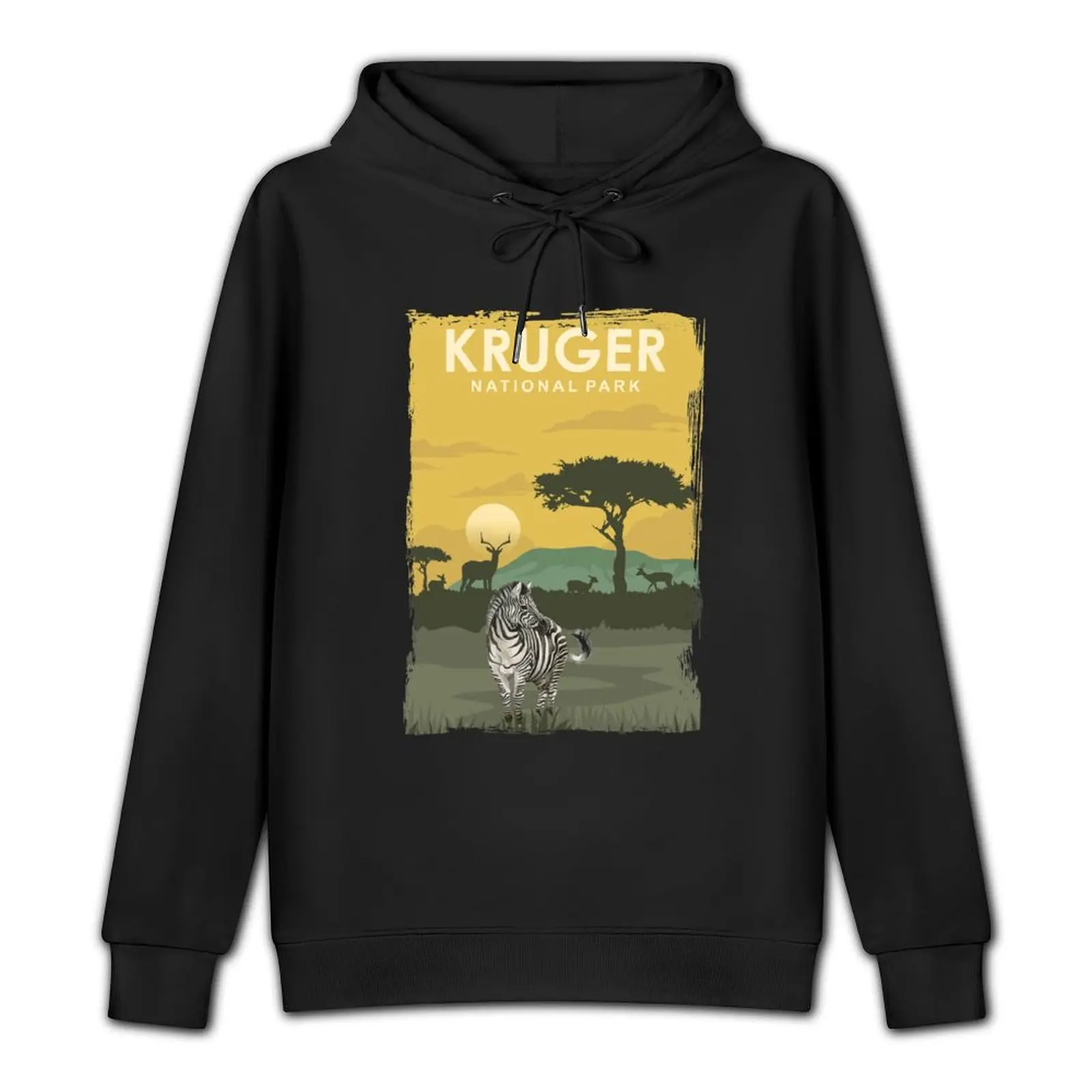 Kruger National Park Travel Poster South Africa Pullover Hoodie men's clothing aesthetic clothing japanese hoodie