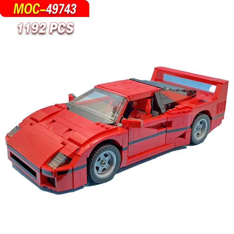 MOC-49743 F40 Klassieke sportwagen bouwsteen creatief model -1192 PCS Educatief en stressverlichtend constructiespeelgoed cadeau