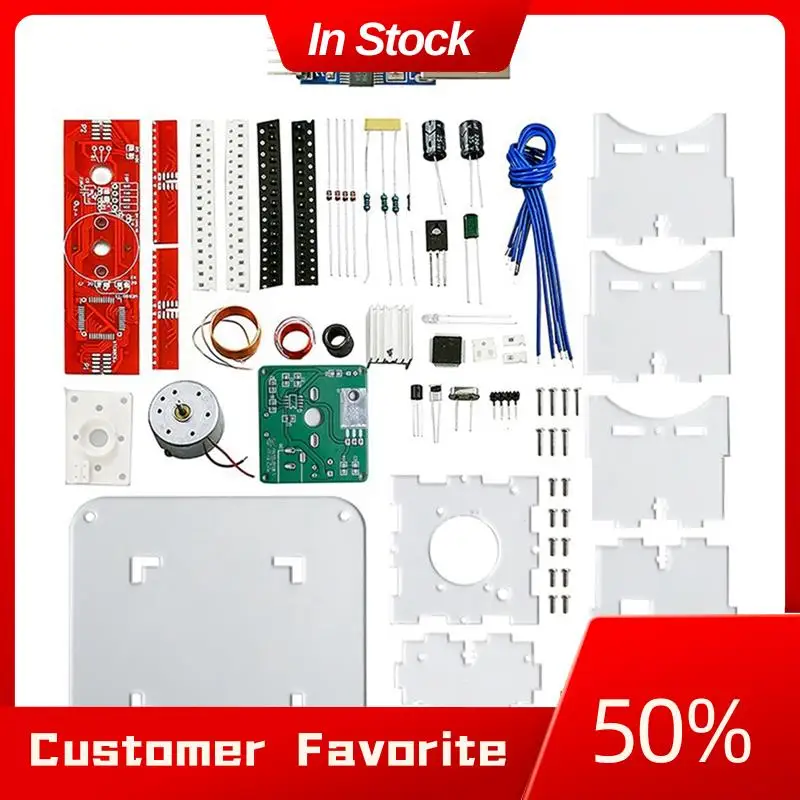 

LED Display DIY Kit 51 SCM Dual Color Cross Rotating Welding Spare Parts For Soldering Practice, Kit With Downloader Durable