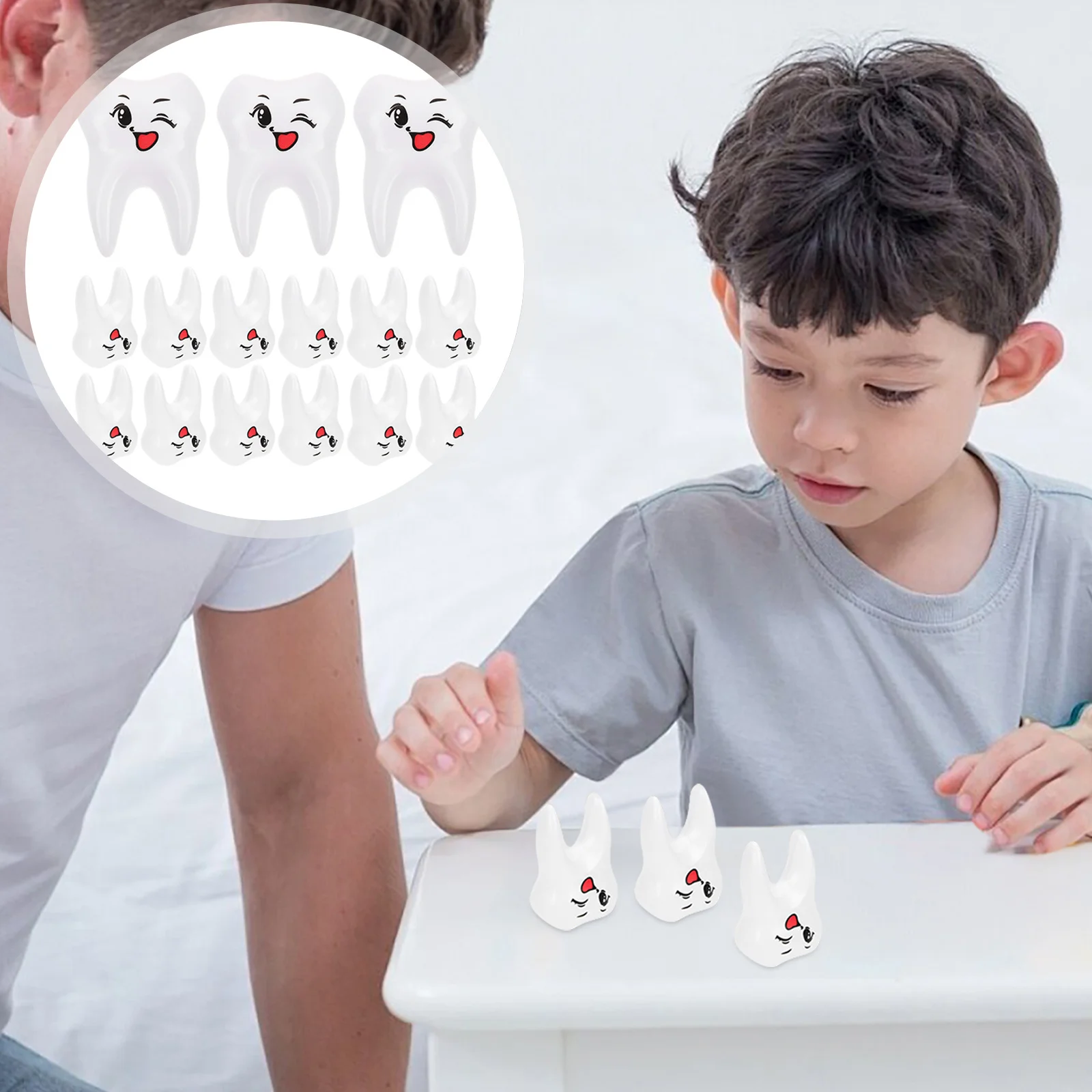 

15Pcs Cartoon Plastic Teeth Craft Supplies Kids Gift Fake Teeth Charms Dental Educational Supply Dental Supply