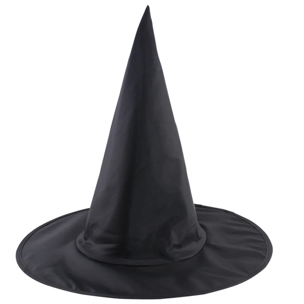 Enchanting Pointed Hat High Quality Headgear Props Perfect Fit Elegant Witch Hat Classic Black Wizard Hat Halloween Dresses Need