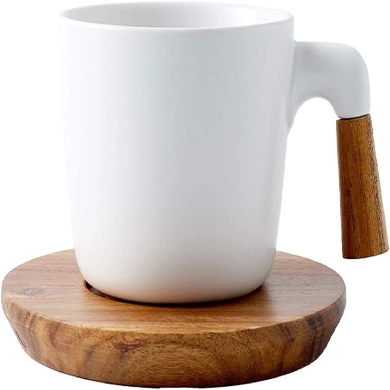 

Elegant and Stylish Matte Ceramic Tea Cup Set with Beautiful Handle - Perfect Set for Coffee, Espresso, and Tea - includes 9.5 o