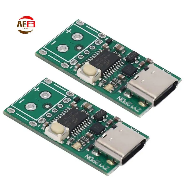 AEE3-2 Pcs ZY12PDN USB-C PD2.0/3.0 To DC Converter Power Supply Module Decoy Fast Charge Trigger Poll Polling Tester