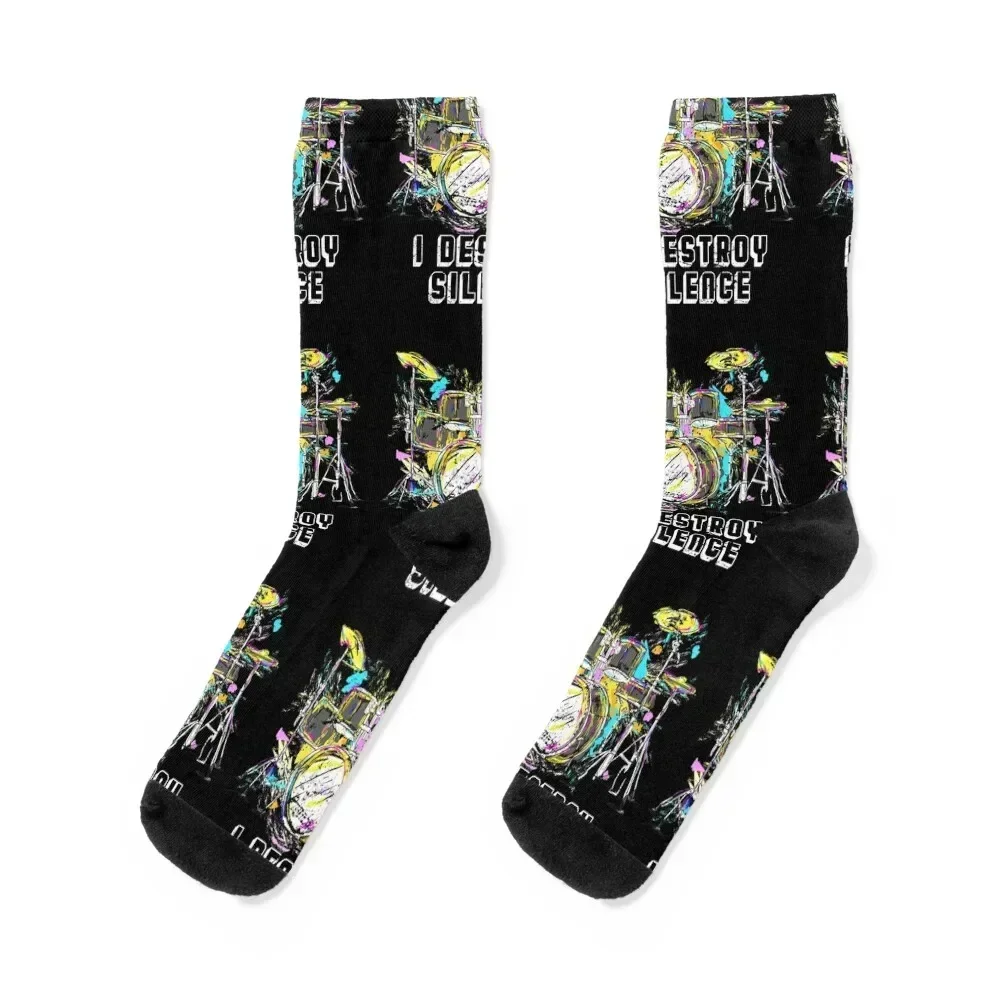 

Drummer music drums Socks soccer anti-slip Antiskid soccer sheer floral Socks Men Women's happy gym crazy Socks Male Women's