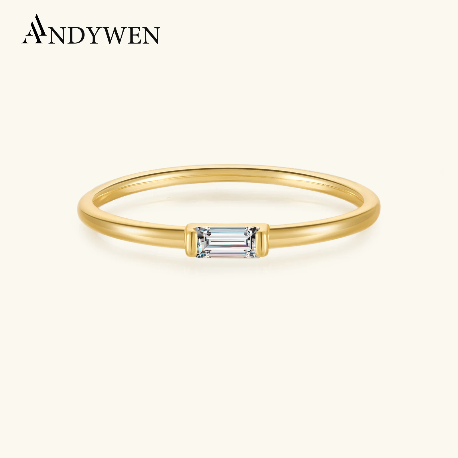 

ANDYWEN 925 Sterling Silver Gold Classic Wedding Zircon Rings Women 2023 Rock Punk Fine Jewelry Circle Clear CZ Crystal Party