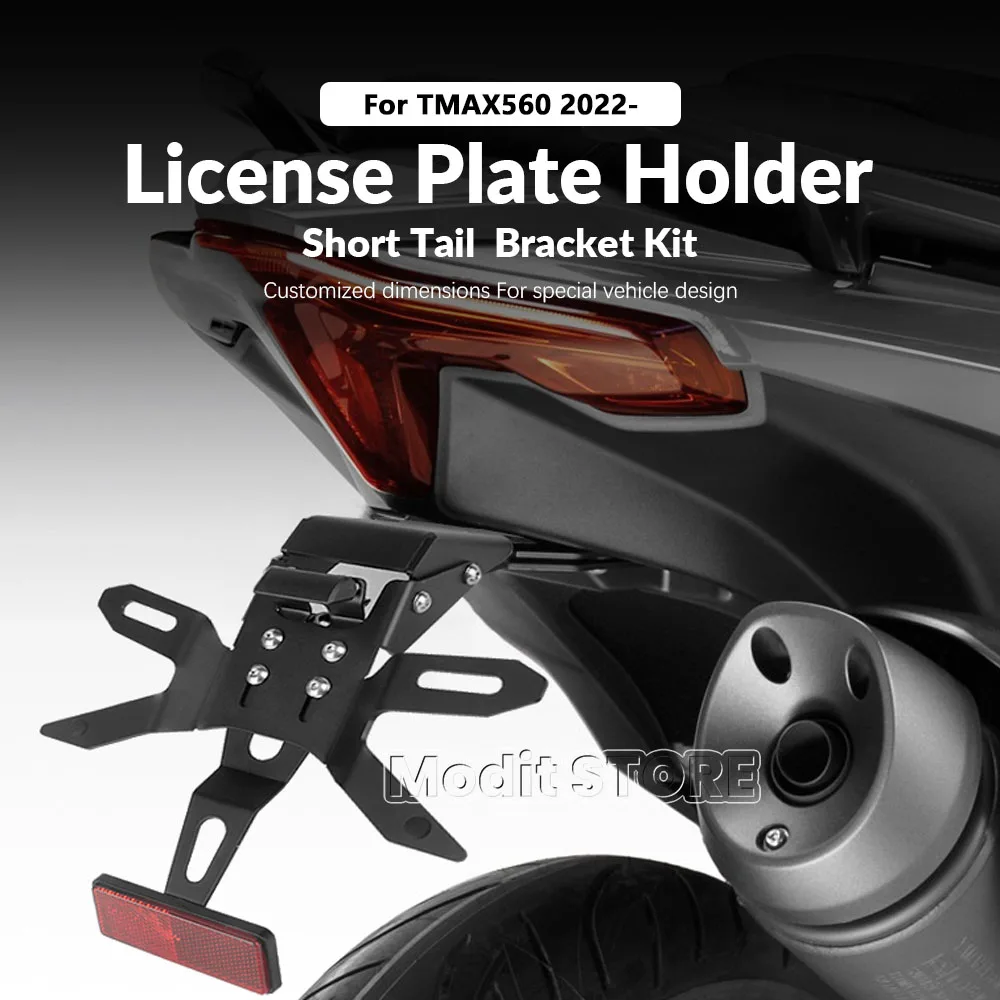 Rear Tail Tidy Fender Eliminator Kit Fit For Yamaha TMAX 560 T-MAXV2022 2023 2024 2025   License Plate Holder Bracket